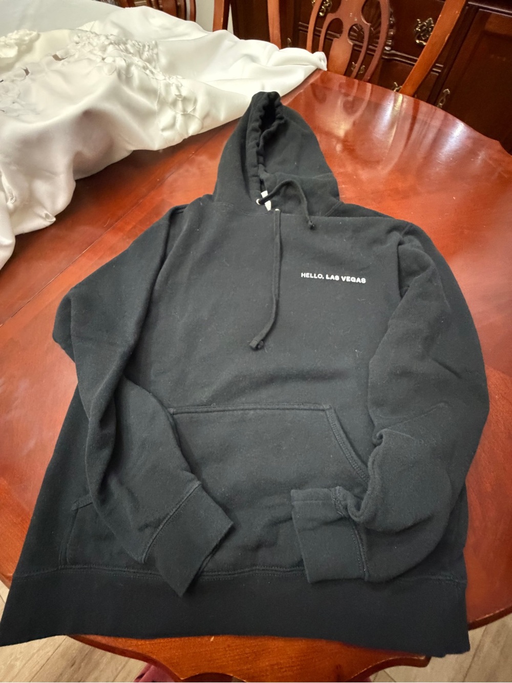 Men's Black 'sphere HELLO, LAS VEGAS' Pullover Hoodie